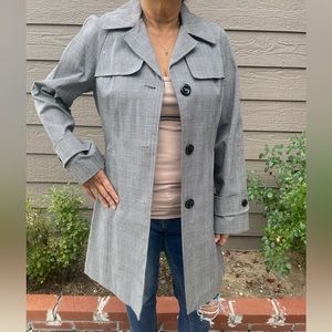 Calvin Klein plaid trench coat